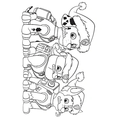 Bộ 50 tranh tô màu Paw Patrol Giáng Sinh Noel Size A4 A5 - Phát triển năng khiếu sáng tạo cho bé, giá chỉ 15.900 VND