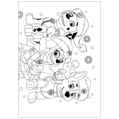 Bộ 50 tranh tô màu Paw Patrol Giáng Sinh Noel Size A4 A5 - Phát triển năng khiếu sáng tạo cho bé, giá chỉ 15.900 VND
