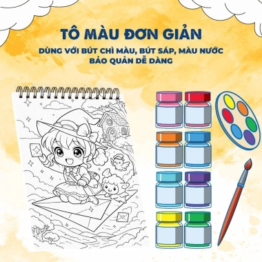 Bộ 50 Tranh Tô Màu Sahur - Giấy cao cấp, sáng tạo, năng khiếu bé - 25.000