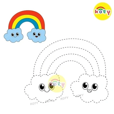 Bộ 50 Tranh Vẽ Tô Màu Nối Dấu Chấm cho Bé - Phát Triển Năng Khiếu, Đồ Chơi Giấy KOTY TM7.013 Giá 19.900₫
