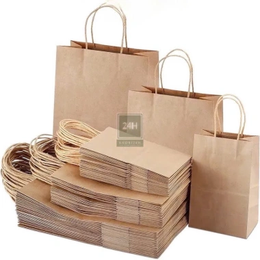 Bộ 50 Túi Giấy Kraft Nhật Nâu Trơn Đa Kích Thước, Đựng Thực Phẩm & Quà - Giá Ưu Đãi 116.865 VND