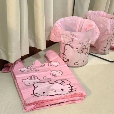Bộ 50 Túi Nhựa Bé Gái Hồng - Tote, Quà Tặng, Bảo Quản, Đựng Rác, Giá 98.239₫