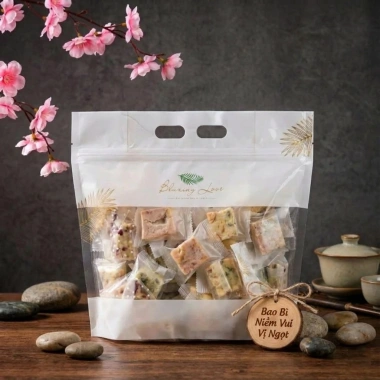 Bộ 50 Túi Zip Đựng Sandwich, Bánh Mì Gối, Thiết Kế Lá Nhiệt Đới, Giá 140k