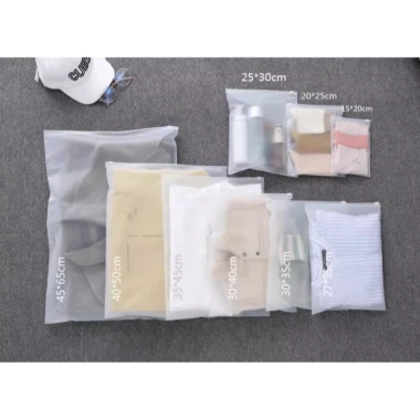 Bộ 50 túi zipper nhựa PE trong suốt dày hơn – Đóng gói và lưu trữ quần áo, 56.549đ