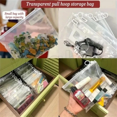 Bộ 50 zip kéo vòng túi nhựa đôi mờ, dây kéo dày, bảo quản thực phẩm, túi vải beg 8 Bộ 50 zip kéo vòng túi nhựa đôi mờ, dây kéo dày, bảo quản thực phẩm, túi vải beg 8