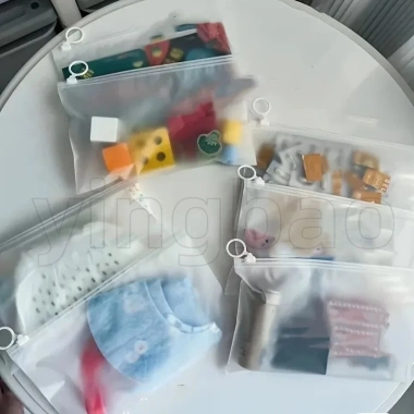 Bộ 50 zip kéo vòng túi nhựa đôi mờ, dây kéo dày, bảo quản thực phẩm, túi vải beg 9 Bộ 50 zip kéo vòng túi nhựa đôi mờ, dây kéo dày, bảo quản thực phẩm, túi vải beg 9