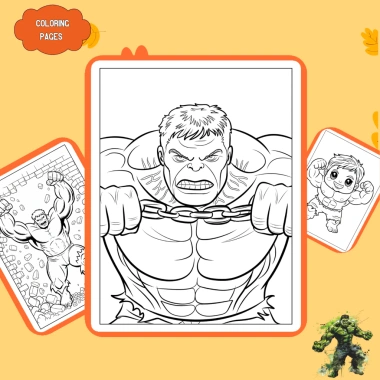 Bộ 50/25/10 tờ tranh tô màu Hulk xanh cho bé giấy A4 A5 70gsm giá chỉ 13.100₫
