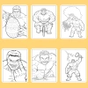 Bộ 50/25/10 tờ tranh tô màu Hulk xanh cho bé giấy A4 A5 70gsm giá chỉ 13.100₫ 6