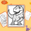 Bộ 50/25/10 tờ tranh tô màu khủng long Dinosaur cho bé Giấy A4/A5 dày 160gsm giá 22.800₫