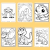 Bộ 50/25/10 tờ tranh tô màu khủng long Dinosaur cho bé Giấy A4/A5 dày 160gsm giá 22.800₫ 3