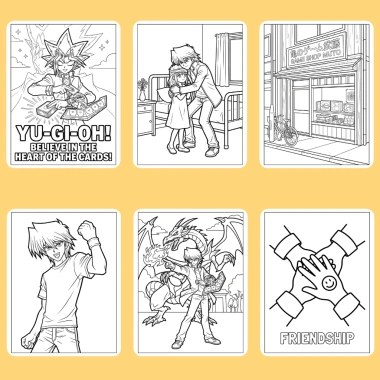Bộ 50/25/10 tờ tranh tô màu Yu-Gi-Oh! cho bé - giấy A4/A5 dày 160gsm, giảm giá 22.8k 6