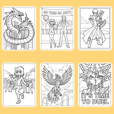 Bộ 50/25/10 tờ tranh tô màu Yu-Gi-Oh! cho bé - giấy A4/A5 dày 160gsm, giảm giá 22.8k 9
