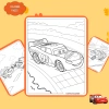 Bộ 50/25/10 tranh tô màu Lightning McQueen cho bé, giấy A4 A5 70gsm, giá ưu đãi 13.100đ