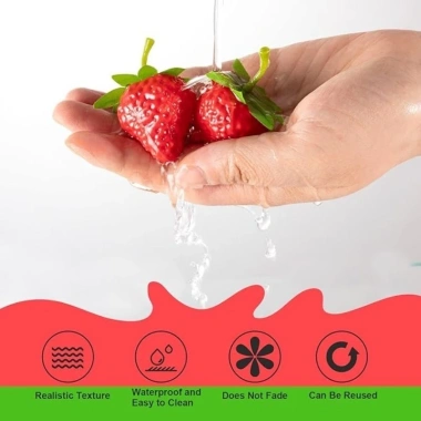 Bộ 5/10 Chiếc Dâu Tây Nhân Tạo Nhựa - Trang Trí Giáng Sinh, Bánh Cưới, Tiệc Ảnh, Giá 29.260₫