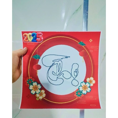 Bộ 5/10 giấy thư pháp Tết Xuân: Phúc Lộc Thọ Tâm Nhẫn Đức Trí Tài - Giá 45.000 VND