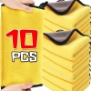 Bộ 5/10 Khăn Lau Microfiber Hai Mặt Siêu Mịn, Thấm, Vải Chi Tiết Ô Tô - Giá 36.399₫