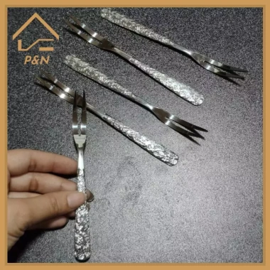 Bộ 5/10 Nĩa Trái Cây Thép Không Gỉ Đa Năng Ice Crack Giá Ưu Đãi 52.030 4