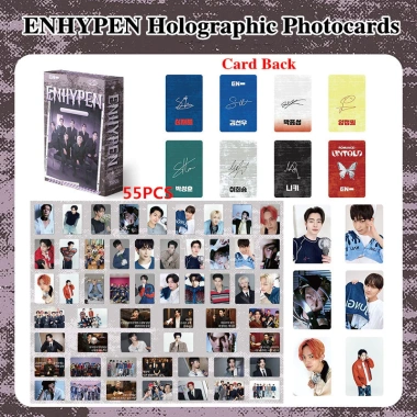 Bộ 55 Photocards KPOP Blackpink, ENHYPEN CORTIS KATSEYE - Thẻ Holographic, Giá 38.500₫