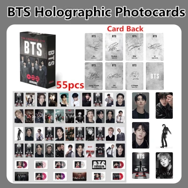 Bộ 55 Photocards KPOP Blackpink, ENHYPEN CORTIS KATSEYE - Thẻ Holographic, Giá 38.500₫