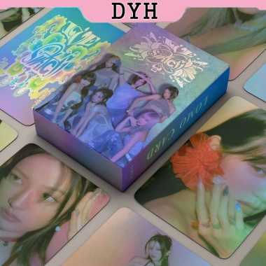 Bộ 55 Thẻ Ảnh KPOP IVE Laser Card và SWITCH LOMO, Hình Nhóm Nhạc, Giảm Giá 57%