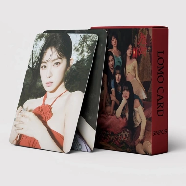 Bộ 55 Thẻ Ảnh Nhung Đỏ Chill Kill - Album KPOP LOMO, Hộp Sưu Tập, Giá 57.200 VND