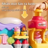 Bộ 58PCS Đồ Chơi Máy Làm Kem Đất Sét - Chất Lượng Cao, Không Chứa Chất Màu, Đồ Nấu Ăn Bé Gái, Giảm Giá 259k 8