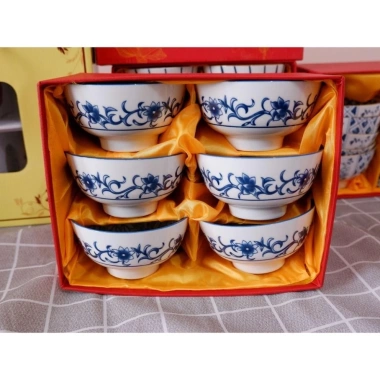 Bộ 6-10 Bát Cơm Tràng Cao Cấp Men Dày Dặn Họa Tiết Sang Trọng – Giá Chỉ 113k