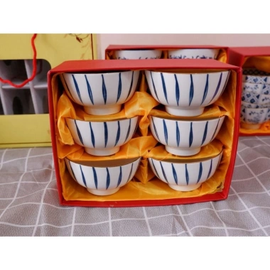 Bộ 6-10 Bát Cơm Tràng Cao Cấp Men Dày Dặn Họa Tiết Sang Trọng – Giá Chỉ 113k