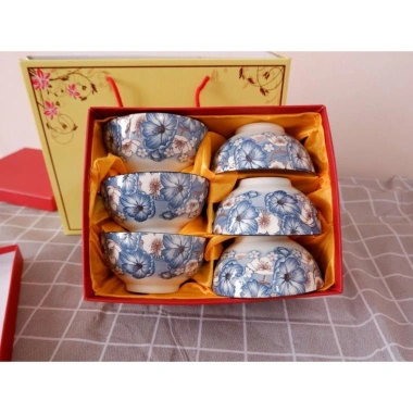 Bộ 6-10 Bát Cơm Tràng Cao Cấp Men Dày Dặn Họa Tiết Sang Trọng – Giá Chỉ 113k