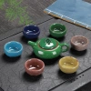 Bộ 6 ấm chén men rạn lưu ly Huydecor – Thưởng trà chè, giá ưu đãi 99.000₫
