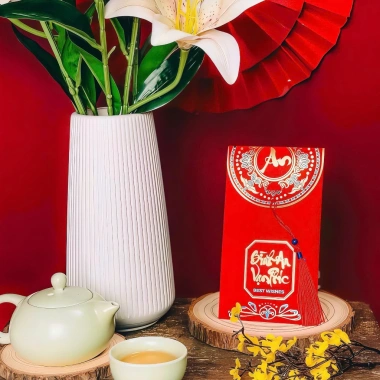 Bộ 6 Bao Lì Xì Giấy Ánh Kim Đỏ 2.026 - Dây Tua Rua, Chữ Tài An Lộc Hỷ Phúc Phú, Cao Cấp, Giá chỉ 17.500₫