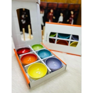 Bộ 6 Bát Chấm Cầu Vồng Le Creuset 50ml, Dùng Máy Rửa Bát, Lò Vi Sóng, Giá 349k