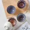Bộ 6 bát đũa sứ họa tiết thổ cẩm - Hộp quà sang, ăn cơm, giá chỉ 95.000đ 4