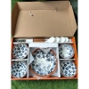 Bộ 6 bát đũa sứ họa tiết thổ cẩm - Hộp quà sang, ăn cơm, giá chỉ 95.000đ 5