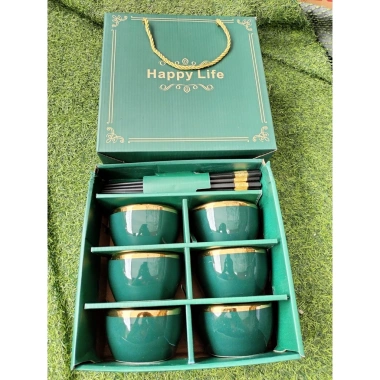 Bộ 6 bát đũa sứ họa tiết thổ cẩm - Hộp quà sang, ăn cơm, giá chỉ 95.000đ 8 Bộ 6 bát đũa sứ họa tiết thổ cẩm - Hộp quà sang, ăn cơm, giá chỉ 95.000đ 8