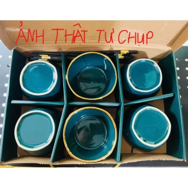 Bộ 6 Bát Sứ Viền Mạ Vàng Cao Cấp HAPPY LIFE – Tặng Đũa, Giá Ưu Đãi 155,000₫ 2 Bộ 6 Bát Sứ Viền Mạ Vàng Cao Cấp HAPPY LIFE – Tặng Đũa, Giá Ưu Đãi 155,000₫ 2