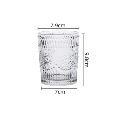 Bộ 6 bình kèm thủy tinh họa tiết mặt trời vân kẻ sọc - Giá 130.000đ, chất lượng cao