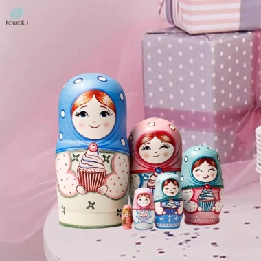 Bộ 6 Búp Bê Matryoshka Handmade - Quà Tặng sinh nhật, đồ trang trí phòng khách, văn phòng, giá ưu đãi 254.100₫