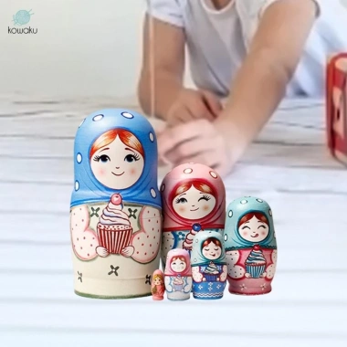 Bộ 6 Búp Bê Matryoshka Handmade - Quà Tặng sinh nhật, đồ trang trí phòng khách, văn phòng, giá ưu đãi 254.100₫