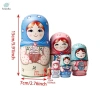 Bộ 6 Búp Bê Matryoshka Handmade - Quà Tặng sinh nhật, đồ trang trí phòng khách, văn phòng, giá ưu đãi 254.100₫ 5