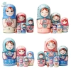 Bộ 6 Búp Bê Matryoshka Handmade - Quà Tặng sinh nhật, đồ trang trí phòng khách, văn phòng, giá ưu đãi 254.100₫ 6