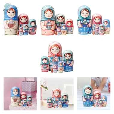 Bộ 6 Búp Bê Matryoshka Handmade - Quà Tặng sinh nhật, đồ trang trí phòng khách, văn phòng, giá ưu đãi 254.100₫