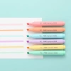 Bộ 6 Bút Dạ Quang Macaron Pastel Màu Đậm Highlight Dễ Thương Giá 29.000đ Dành cho Học Sinh Văn Phòng 5