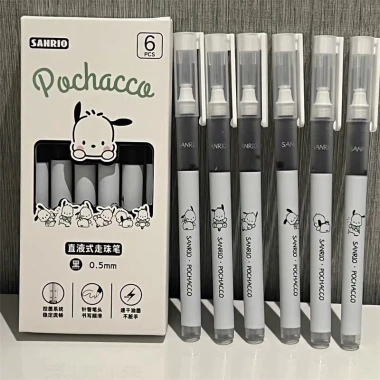 Bộ 6 Bút Gel Nước Sanrio Ngòi 0.5mm Mực Khô Nhanh - Đáng Yêu, Giá 25.000đ