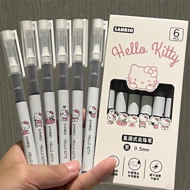Bộ 6 Bút Gel Nước Sanrio Ngòi 0.5mm Mực Khô Nhanh - Đáng Yêu, Giá 25.000đ