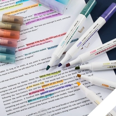 Bộ 6 bút highlight dạ quang Resun XingMai pastel - Nét đẹp, giảm giá 44.850 VND 6