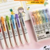 Bộ 6 bút highlight dạ quang TacoTaco HI10 dạng bấm màu dịu mắt, chỉ 92.000₫ 2