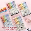 Bộ 6 bút highlight dạ quang TacoTaco HI10 dạng bấm màu dịu mắt, chỉ 92.000₫ 3