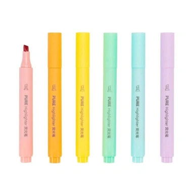 Bộ 6 bút highlight màu macaron – Dung tích lớn, đa màu, vẽ sổ tay, giảm giá 27k 4