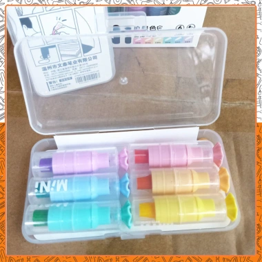 Bộ 6 bút highlight Mini kẹo ngọt B173 pastel nhỏ gọn, nhiều màu - giá 46k 5